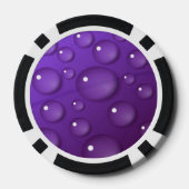 紫色のウォータードロップパターン ポーカーチップ (裏面)
