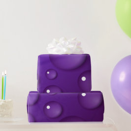 紫色のウォータードロップパターン ラッピングペーパー