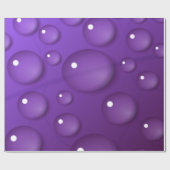 紫色のウォータードロップパターン ラッピングペーパー (フラット)