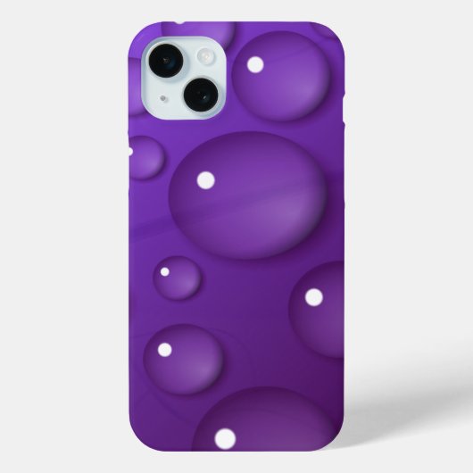 紫色のウォータードロップパターン Case-Mate iPhoneケース (裏面)