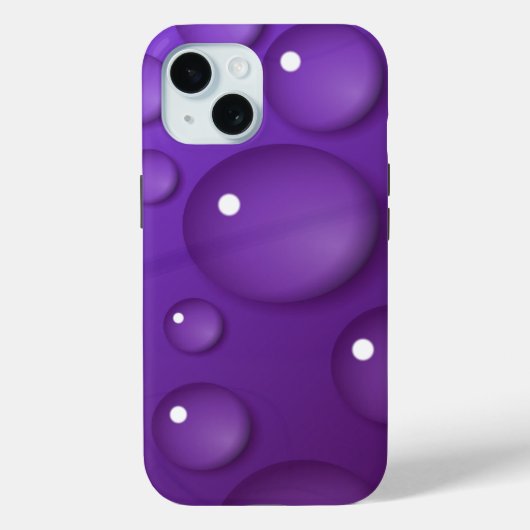 紫色のウォータードロップパターン Case-Mate iPhoneケース (裏面)