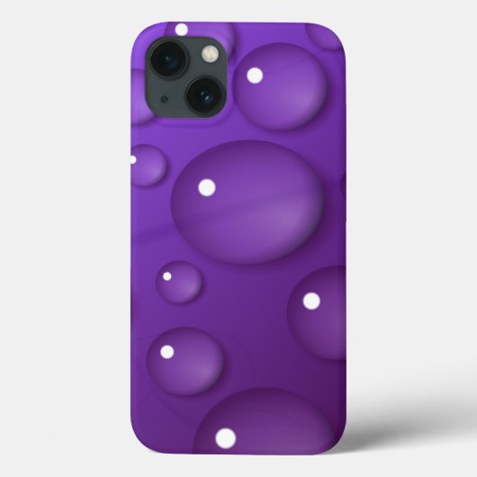 紫色のウォータードロップパターン Case-Mate iPhoneケース (裏面)