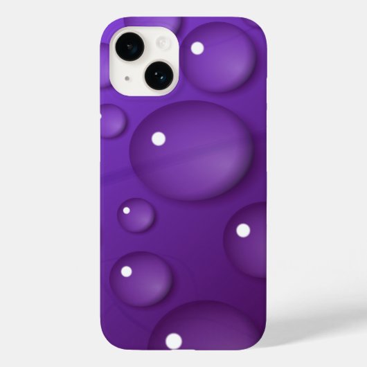 紫色のウォータードロップパターン Case-Mate iPhoneケース (裏面)