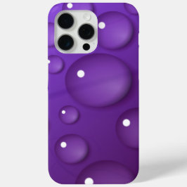 紫色のウォータードロップパターン iPhone 15 PRO MAXケース