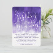紫色のウルトラバイオレットアートライブストリー結婚ミング 招待状 (スタンド正面)