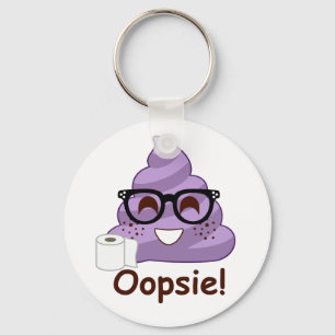 紫色のウンチEmoji Oops キーホルダー