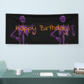 紫色のエア・ギターの骨組誕生日 横断幕 (トレードショー)