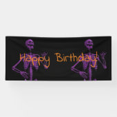 紫色のエア・ギターの骨組誕生日 横断幕 (横)