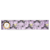 紫色のエッフェル塔の郵便はがきのスタンプ デスクネームプレート (正面)