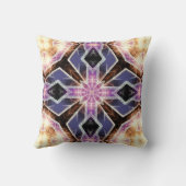 紫色のエネルギー結晶グロー幾何クッション クッション (裏面)