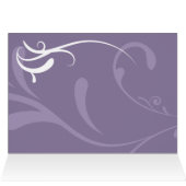 紫色のエレガントなウェディングカード (内部横(上))