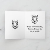 紫色のエレガントなゴシック様式ビクトリアンなハート シーズンカード (内部)