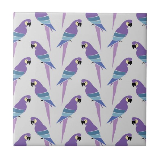 紫色のオウム タイル (正面)