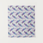 紫色のオウム タペストリー (正面)