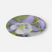 紫色のオダマキ（植物） ペーパープレート (アングル)
