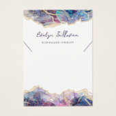 紫色のオパールのネックレス表示カード (正面)