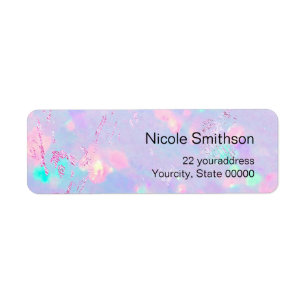 紫色のオパールの背景ラベル ラベル