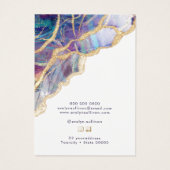 紫色のオパールジュエリーディスプレイカード (裏面)