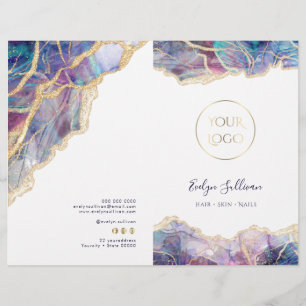 紫色のオパールデザインサービスメニューパンフレット