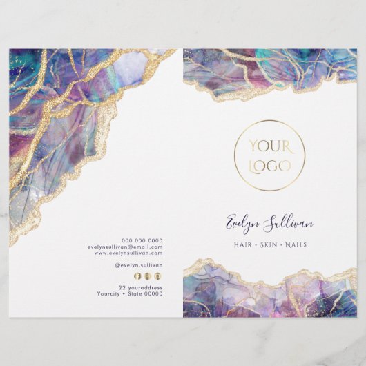 紫色のオパールデザインサービスメニューパンフレット (正面)