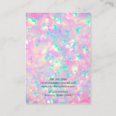 紫色のオパールデザインディスプレイカード 名刺 (裏面)