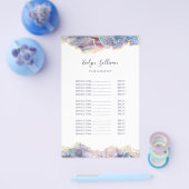 紫色のオパールデザイン価格リストのチラシ チラシ (シングル)