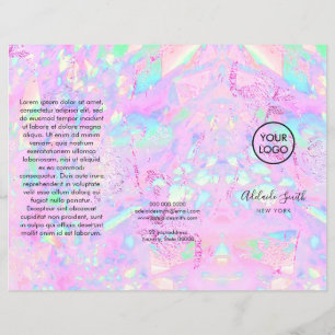 紫色のオパール鉱物パンフレット