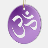 紫色のオブジェクトモデル記号 セラミックオーナメント (左)