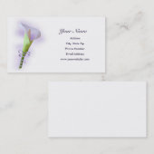 紫色のオランダカイウユリの名刺 名刺 (正面/裏面)