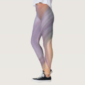 紫色のオレンジ色の流体アートプリントレギンス レギンス (左)