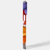 紫色のオレンジ色の白い黄色の3-Dルッククロカス Case-Mate iPhoneケース (裏面 / 右)