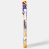 紫色のオレンジ色の白い黄色の3-Dルッククロカス Case-Mate iPhoneケース (裏面 / 左)