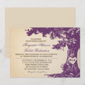 紫色のオークの木 招待状 (正面/裏面)