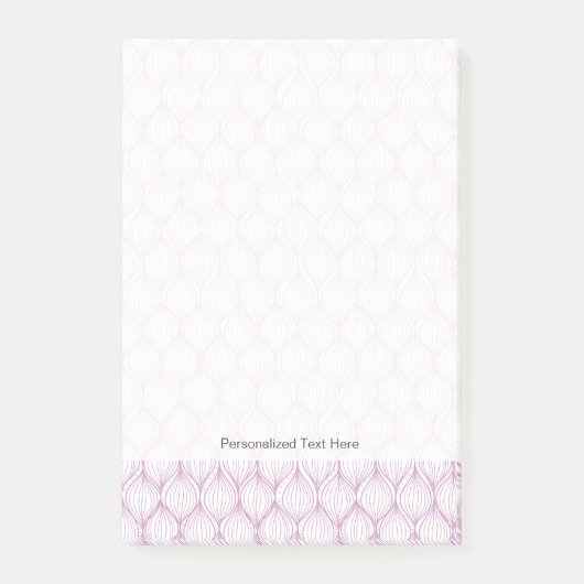 紫色のオージストライプーパターンの背景 ポストイット (正面)