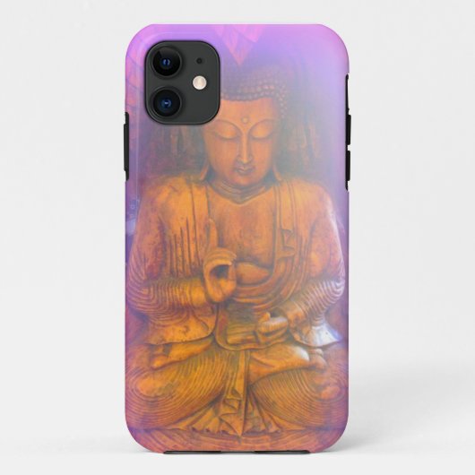 紫色のオーラブッダ電話ケース Case-Mate iPhoneケース (裏面)