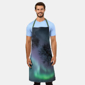 紫色のオーロラ エプロン (着用した状態)