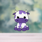 紫色のカウオーバーサイズTシャツ_1 アクリルサイン (ニュートラル)