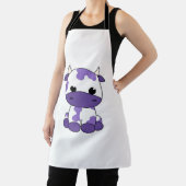 紫色のカウオーバーサイズTシャツ_1 エプロン (インサイチュ)