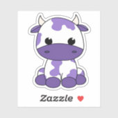 紫色のカウオーバーサイズTシャツ_1 シール (シート)