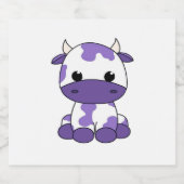 紫色のカウオーバーサイズTシャツ_1 スパークリングワインラベル (シングルラベル)