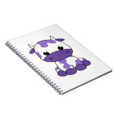 紫色のカウオーバーサイズTシャツ_1 ノートブック (右側)