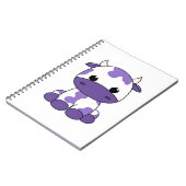 紫色のカウオーバーサイズTシャツ_1 ノートブック (左側)