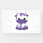 紫色のカウオーバーサイズTシャツ_1 横断幕 (横)