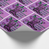 紫色のカウボーイブーツとバラあなたは特別 ラッピングペーパー (角)