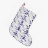 紫色のカエルのストッキング スモールクリスマスストッキング (正面 (吊り時))