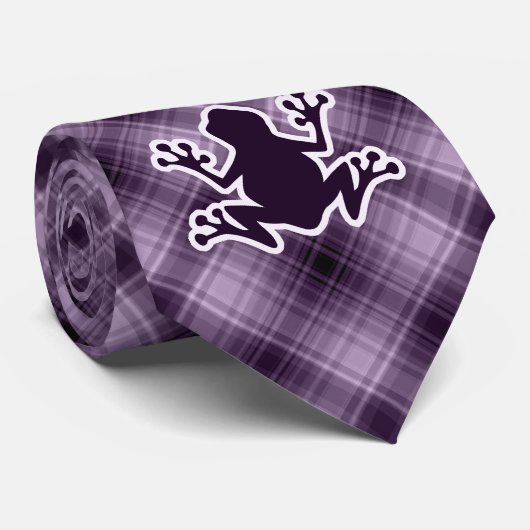 紫色のカエル ネクタイ (ロール)