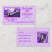 紫色のカスタマイズ可能なスパ名刺 予約カード (正面/裏面)