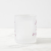 紫色のカスタマイズ可能な花嫁の女中2010の曇らされたマグ フロストグラスマグカップ (中央)