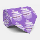 紫色のカップケーキのパン屋のタイ ネクタイ (ロール)