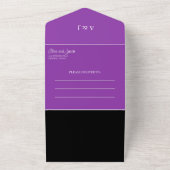 紫色のカップルすべてを1つの招待状 オールインワン招待状 (外側)